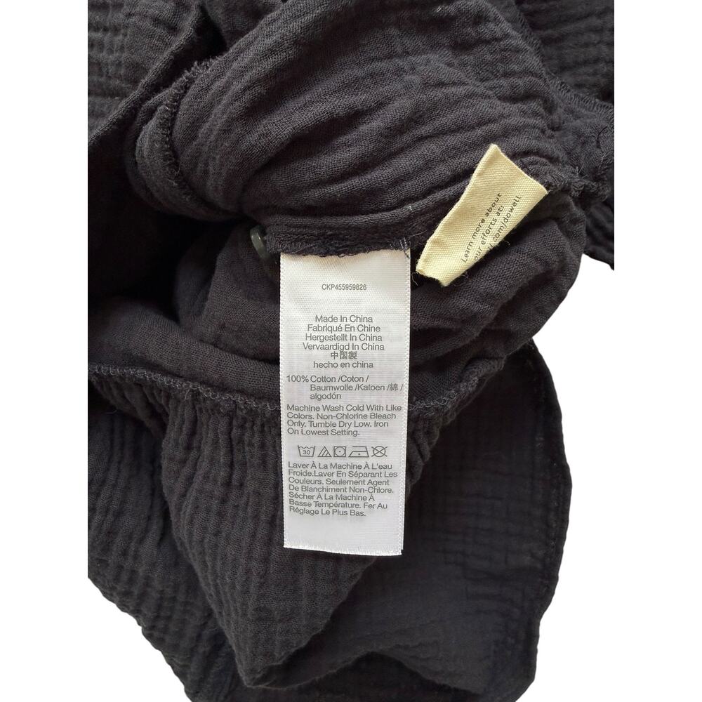 Madewell Black Lightspun Muslin Colette Mini Dress Size 4 - Picture 10 of 10